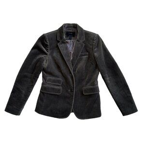 J. Crew Schoolboy Sage Velvet Single Breasted 2 Button Blazer,Jacket size 2